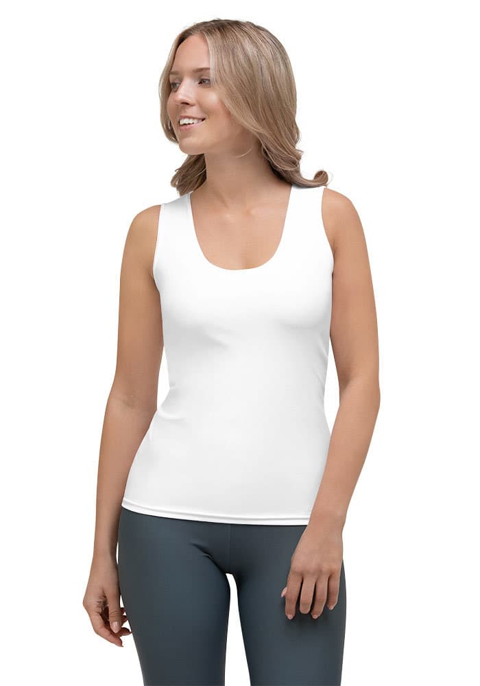 All-Over Print Women's Tank Top – White