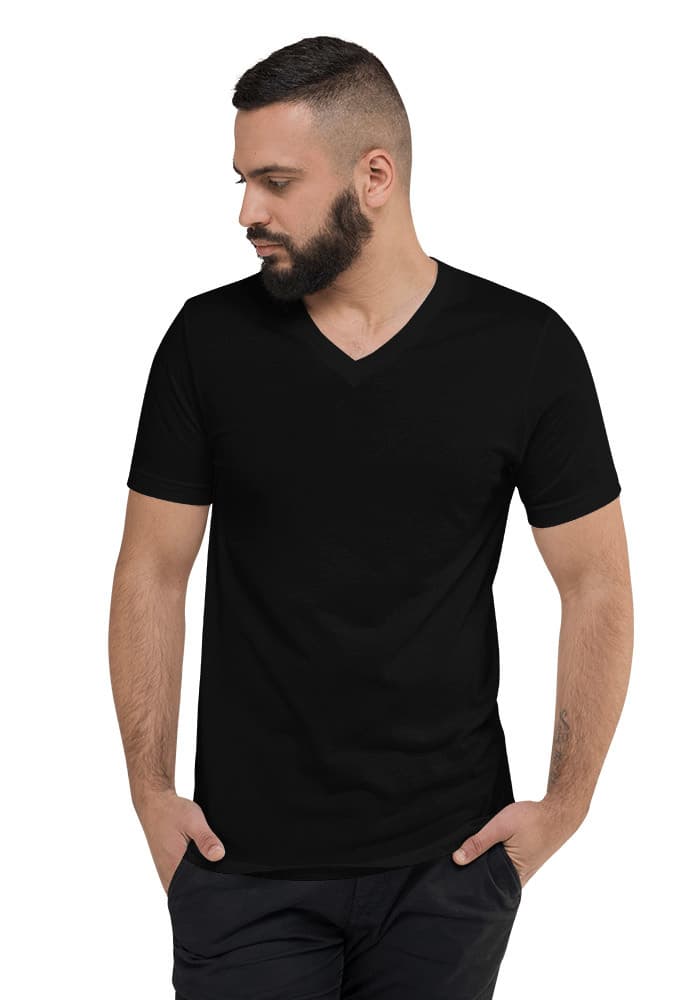 Unisex V-Neck Tee | Bella + Canvas 3005 – Black