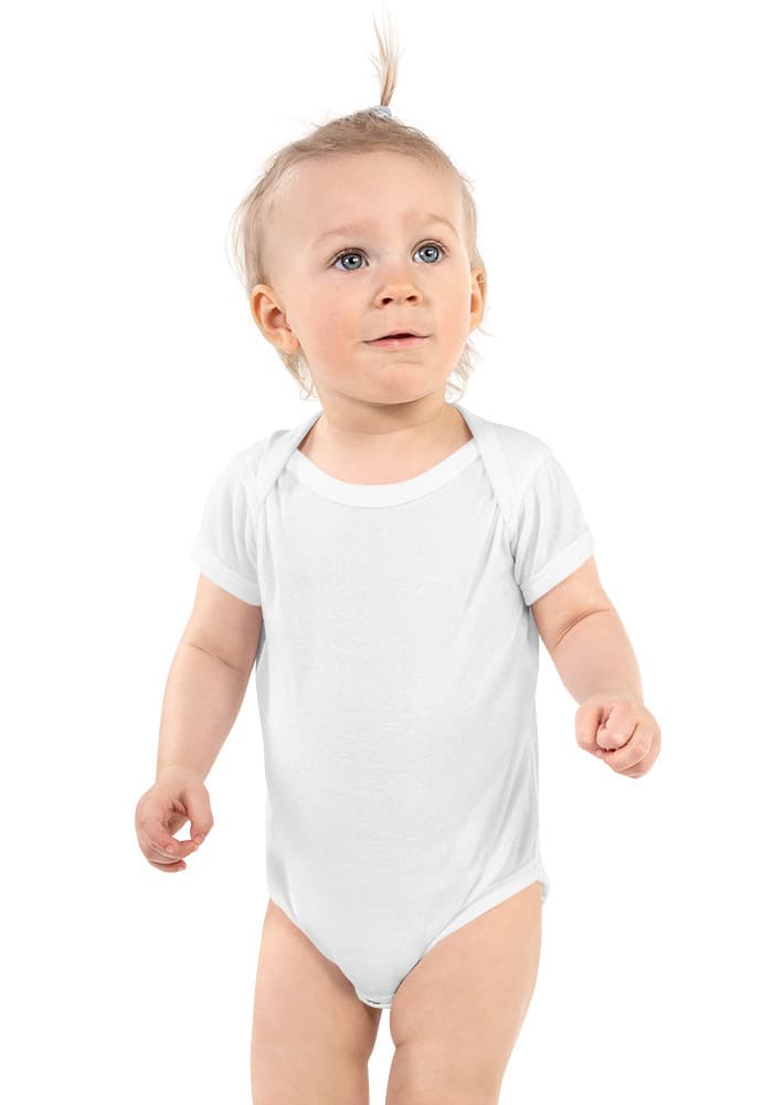 Baby Short Sleeve Bodysuit | Rabbit Skins 4400 – White