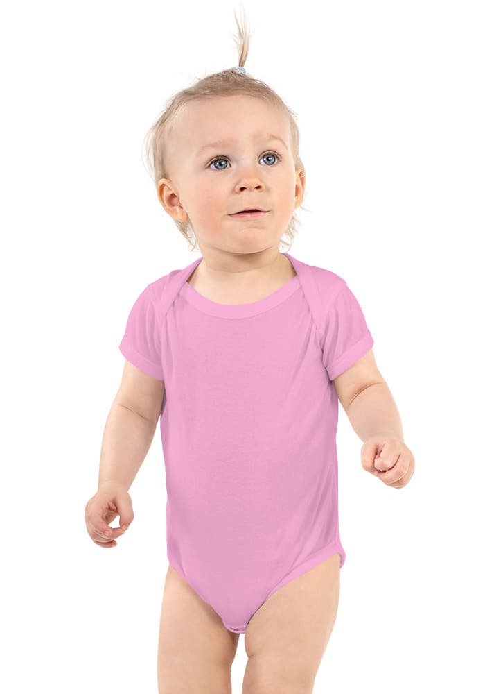 Baby Short Sleeve Bodysuit | Rabbit Skins 4400 – Pink
