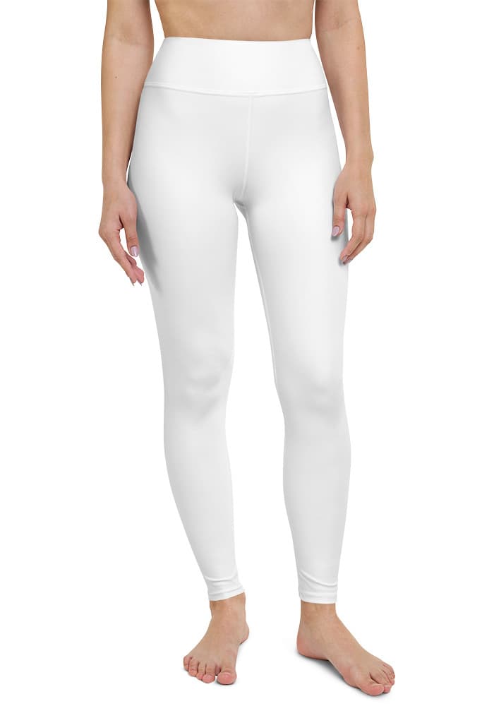 All-Over Print Yoga Leggings – White