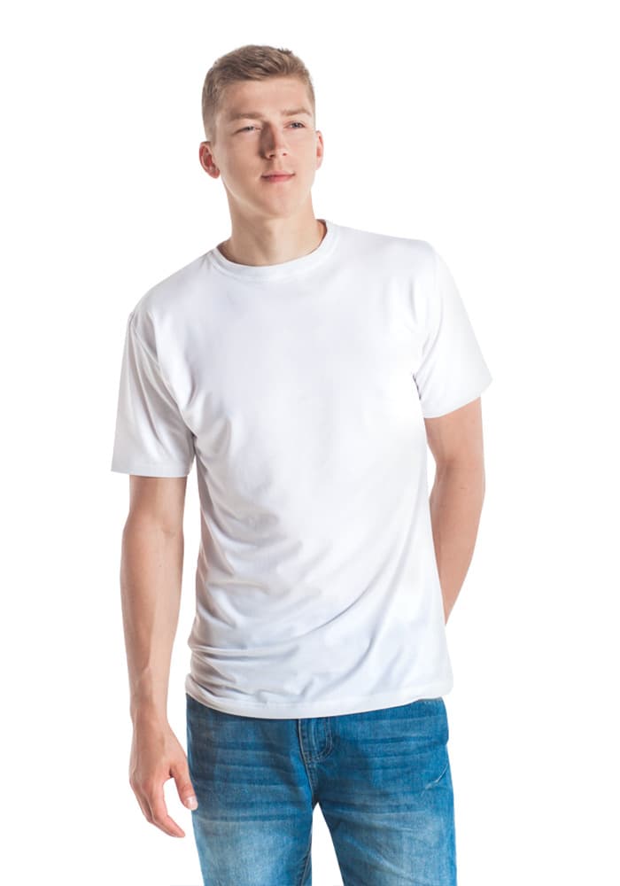 All-Over Print Men's Crew Neck T-Shirt – White