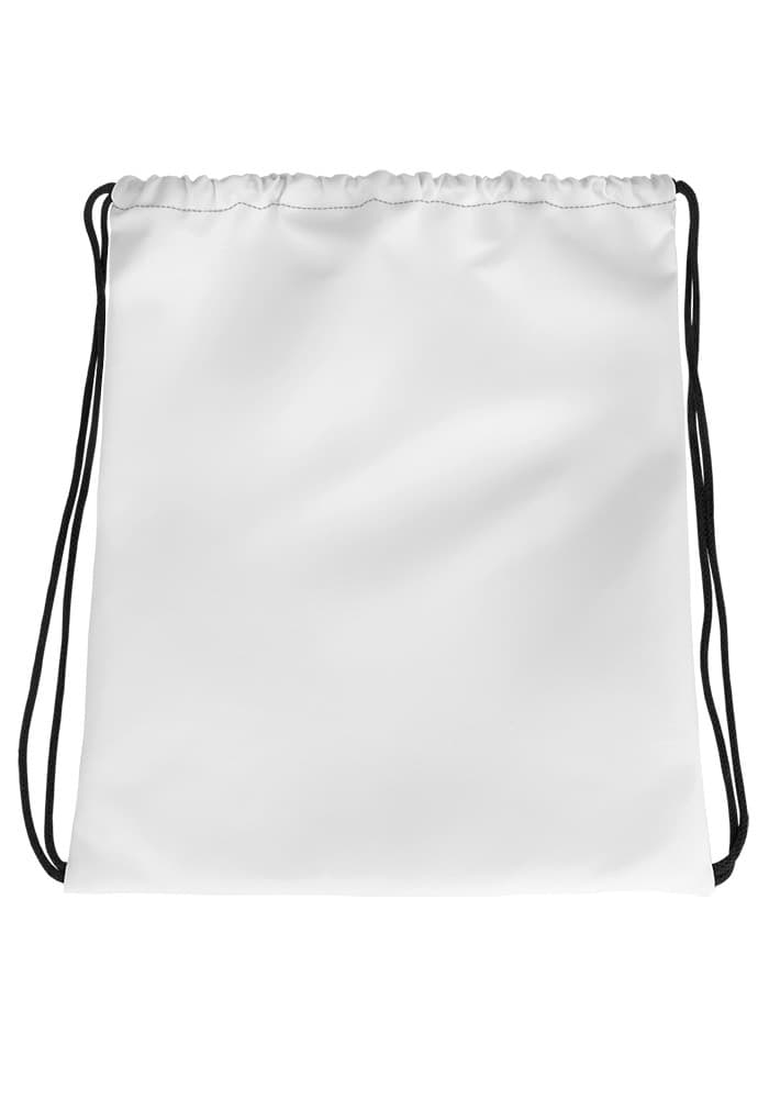 All-Over Print Drawstring Bag – White