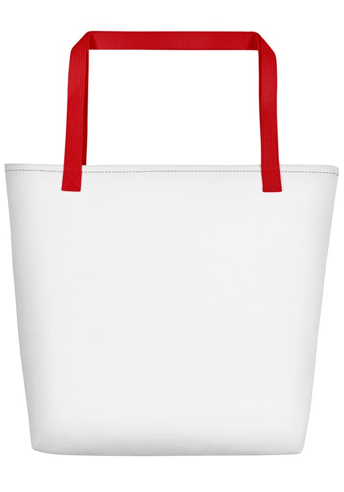All-Over Print Large Tote Bag w/ Pocket – Red