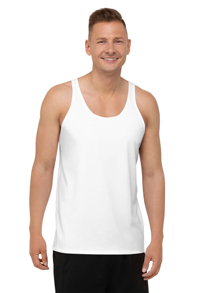 All-Over Print Men's Tank Top – White