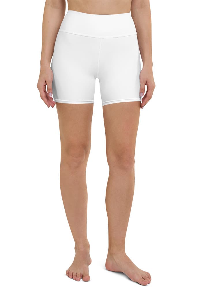All-Over Print Yoga Shorts – White