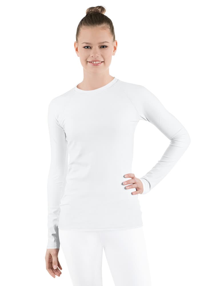 All-Over Print Women's Rash Guard – White