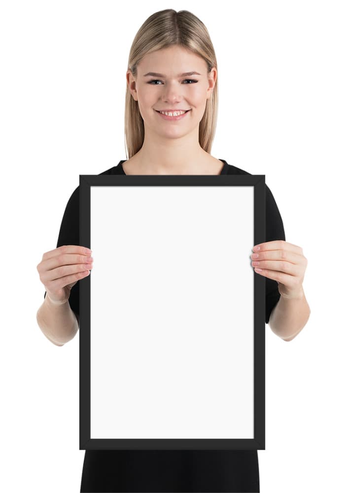 Enhanced Matte Paper Framed Poster (cm) – Black