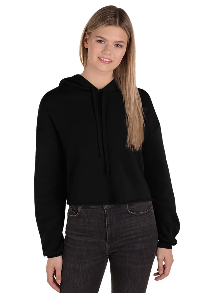Women's Cropped Hoodie | Bella + Canvas 7502 – Black