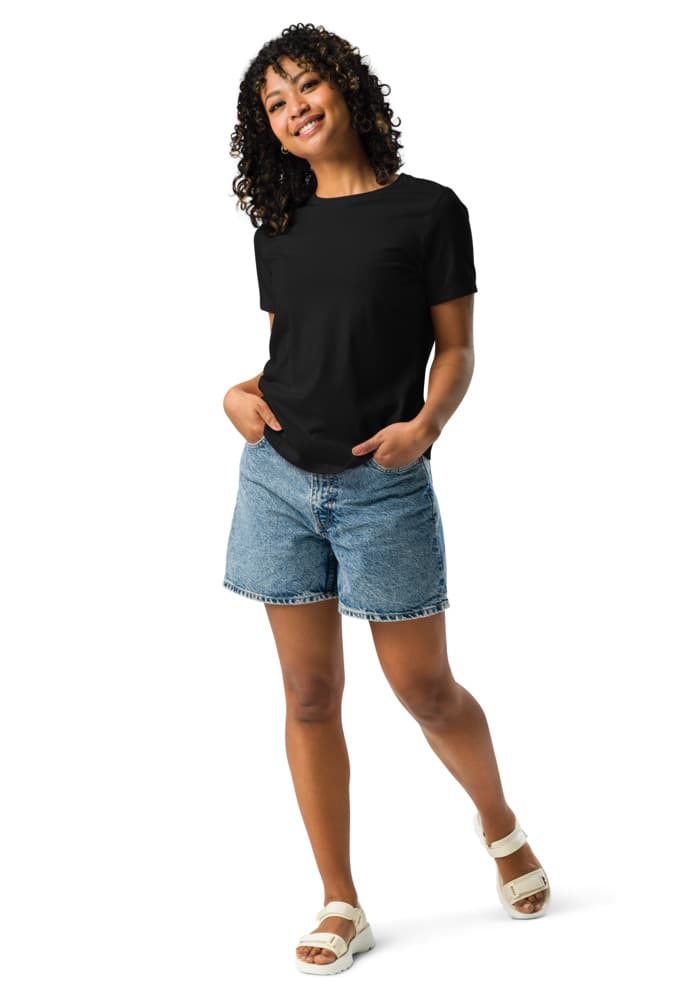 Women's Relaxed T-Shirt | Bella + Canvas 6400 – Black