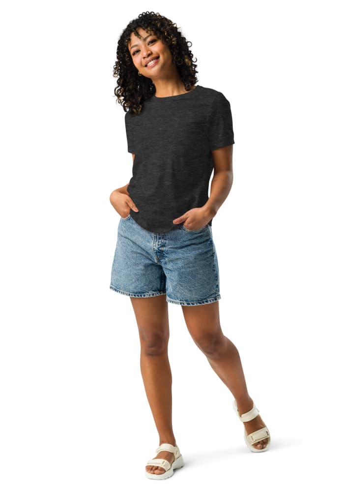 Women's Relaxed T-Shirt | Bella + Canvas 6400 – Dark Grey Heather