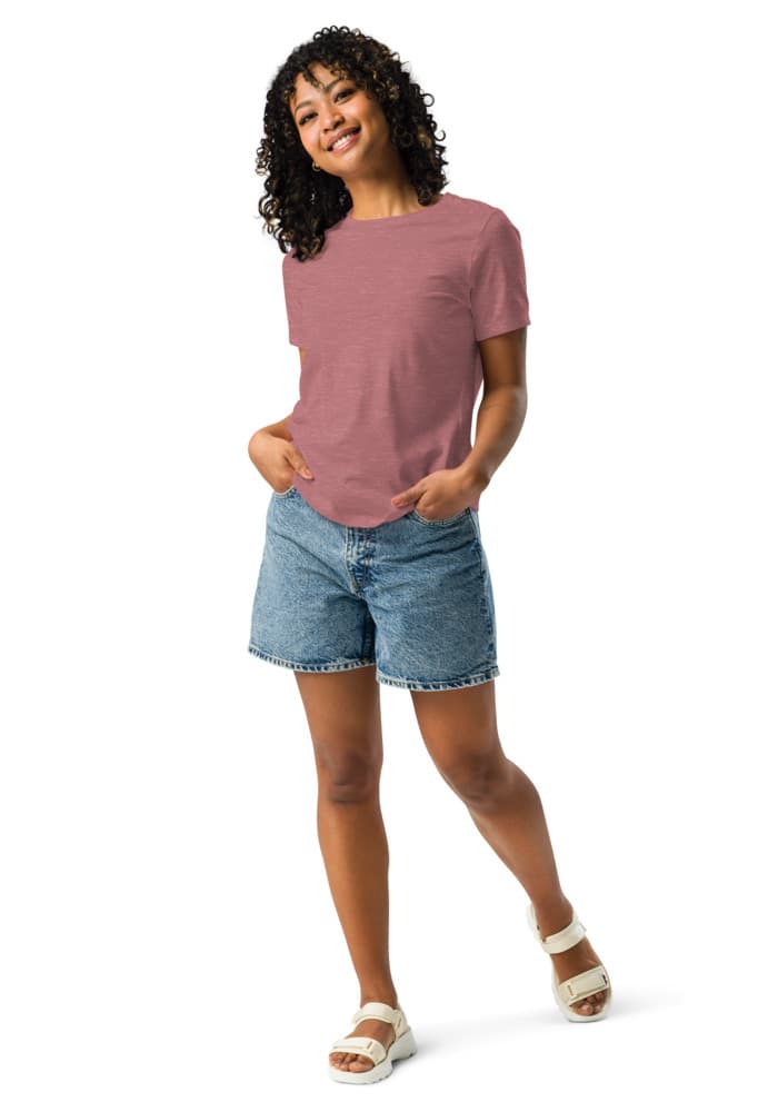 Women's Relaxed T-Shirt | Bella + Canvas 6400 – Heather Mauve