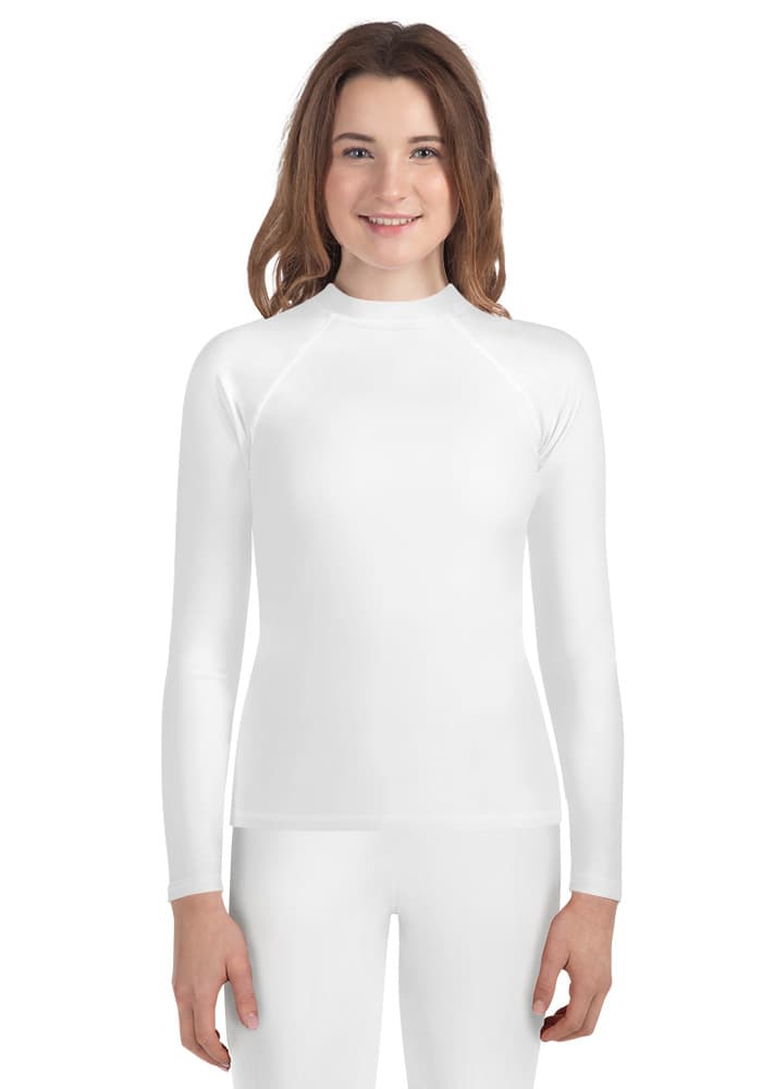 All-Over Print Youth Rash Guard – White