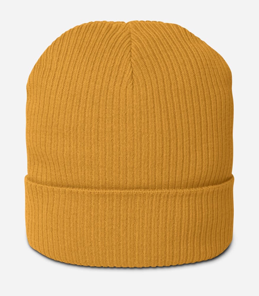 Organic Ribbed Beanie | Atlantis – Mustard Yellow