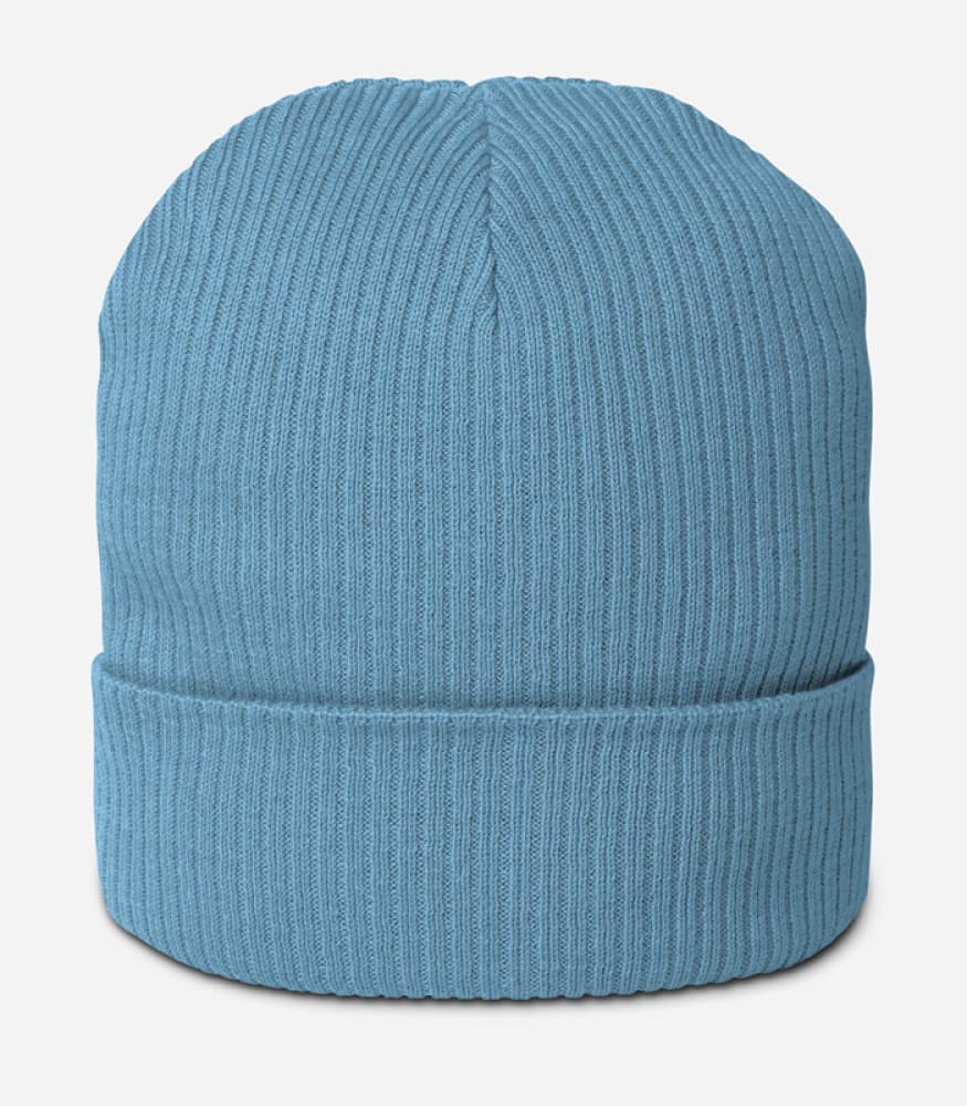 Organic Ribbed Beanie | Atlantis – Light Avio Blue