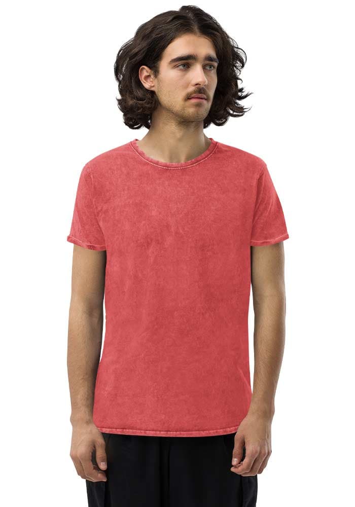 Unisex Denim T-Shirt | Husky CA6689 – Garnet Red