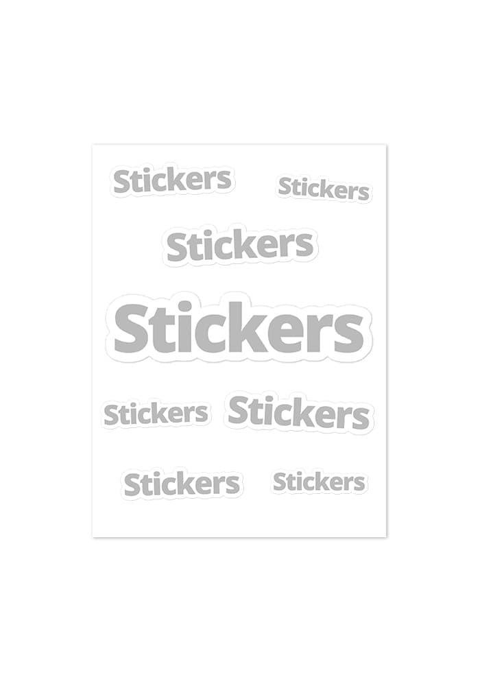 Kiss-Cut Sticker Sheet – White