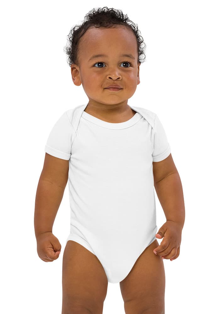 Organic Cotton Baby Bodysuit | Babybugz BZ10 – White