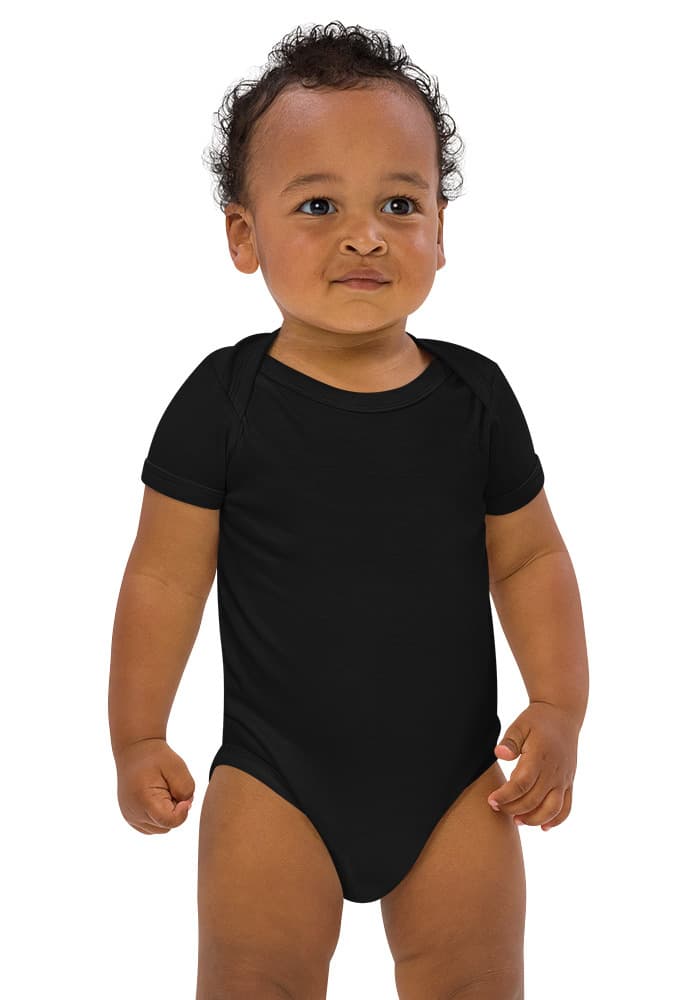 Organic Cotton Baby Bodysuit | Babybugz BZ10 – Black