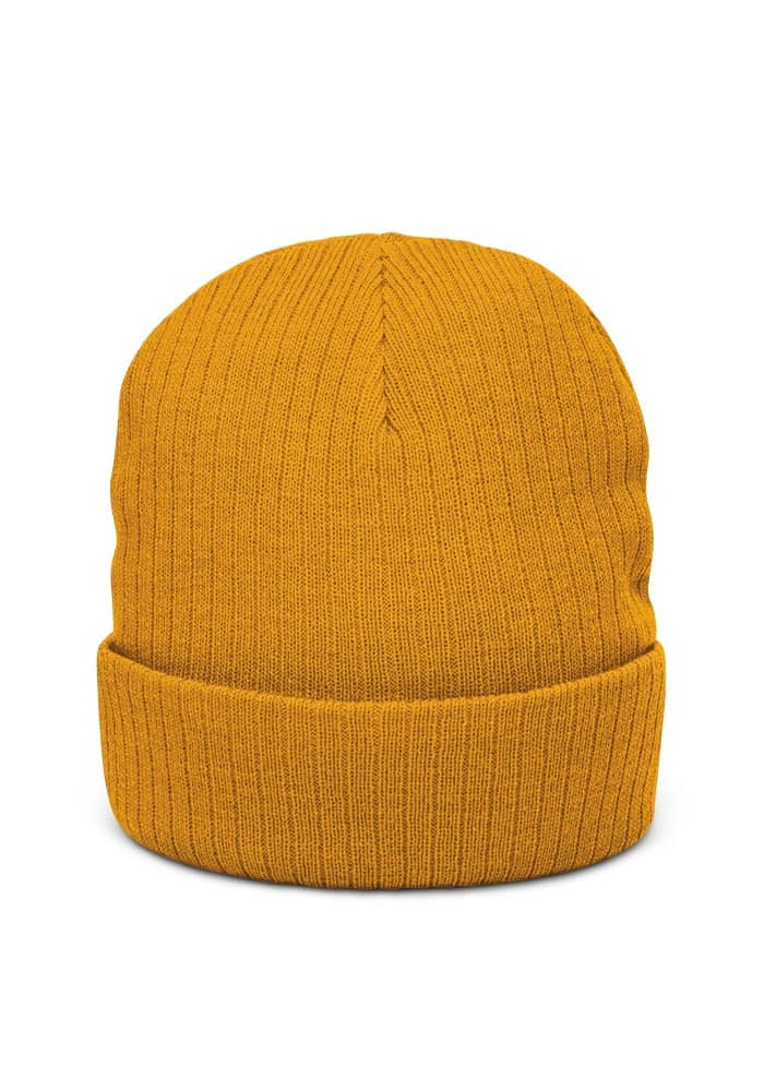 Ribbed Knit Beanie | Atlantis – Mustard