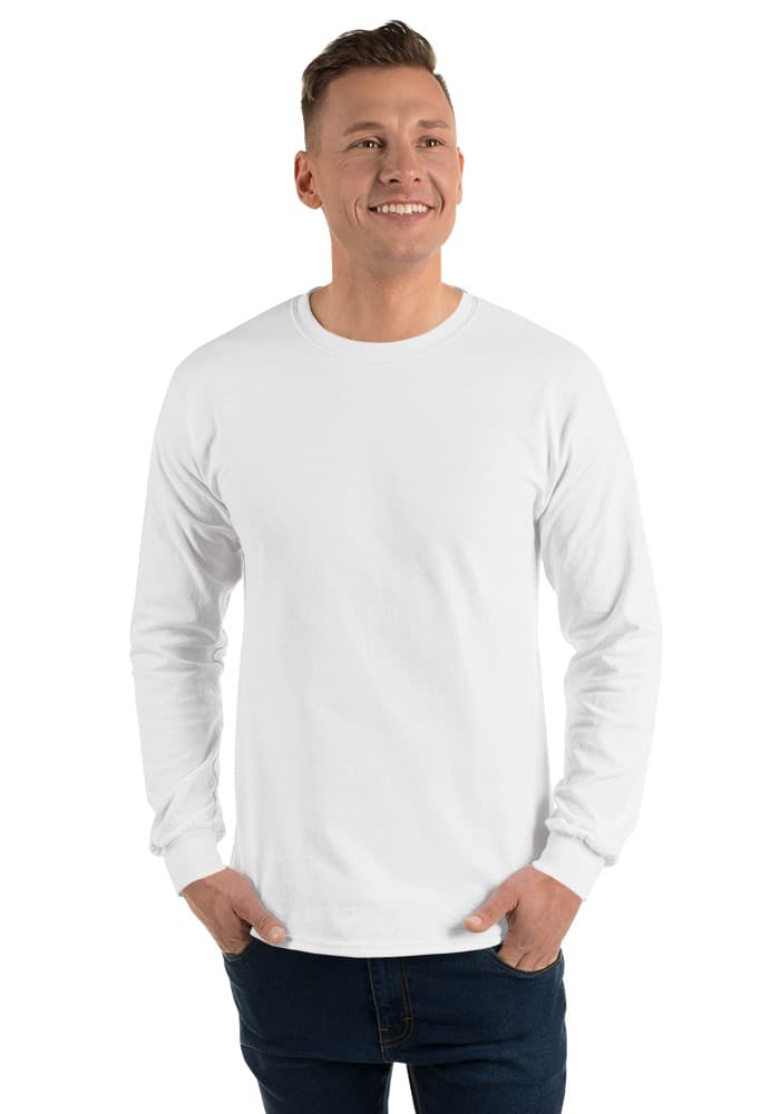 Unisex Long Sleeve Shirt | Gildan 2400 – White
