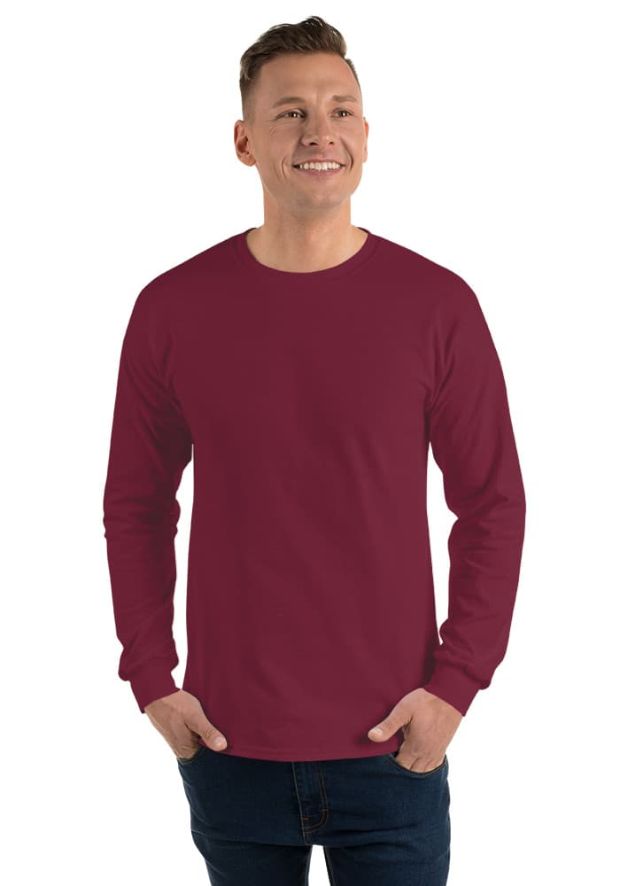 Unisex Long Sleeve Shirt | Gildan 2400 – Maroon