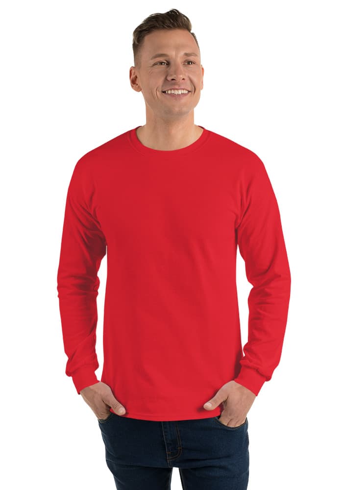 Unisex Long Sleeve Shirt | Gildan 2400 – Red
