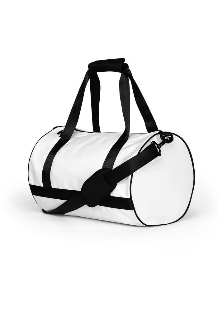 All-Over Print Gym Bag – White