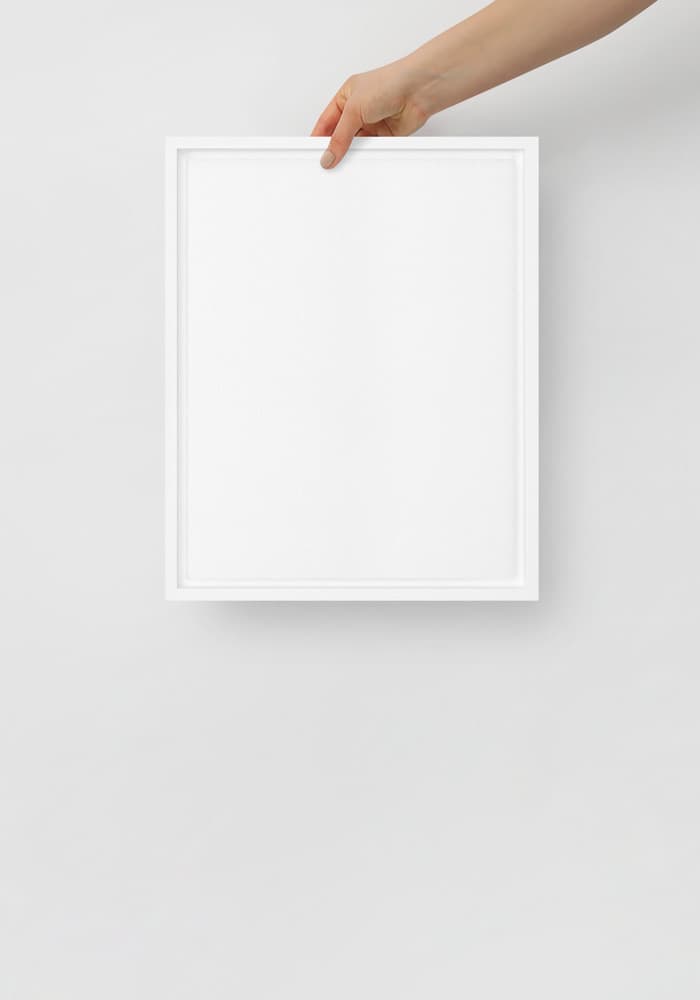 Framed Canvas (in) – White