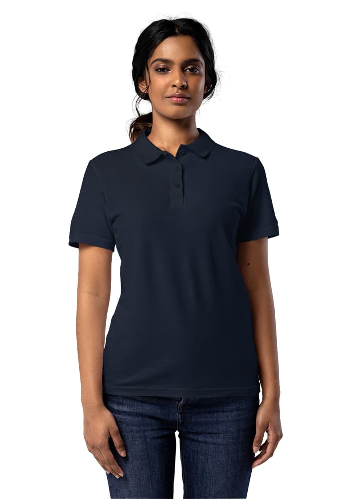 Women's Pique Polo Shirt | Gildan 64800L – Navy