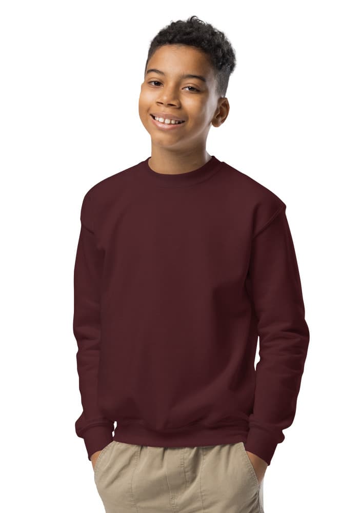 Youth Crew Neck Sweatshirt | Gildan 18000B – Maroon