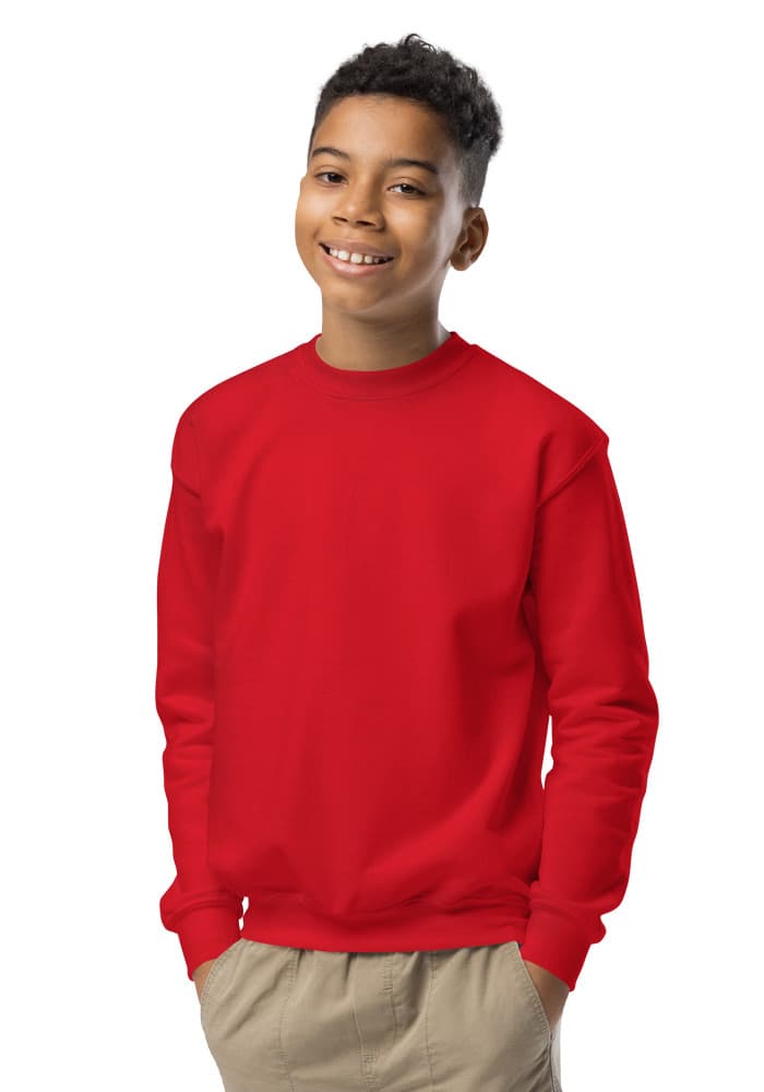 Youth Crew Neck Sweatshirt | Gildan 18000B – Red