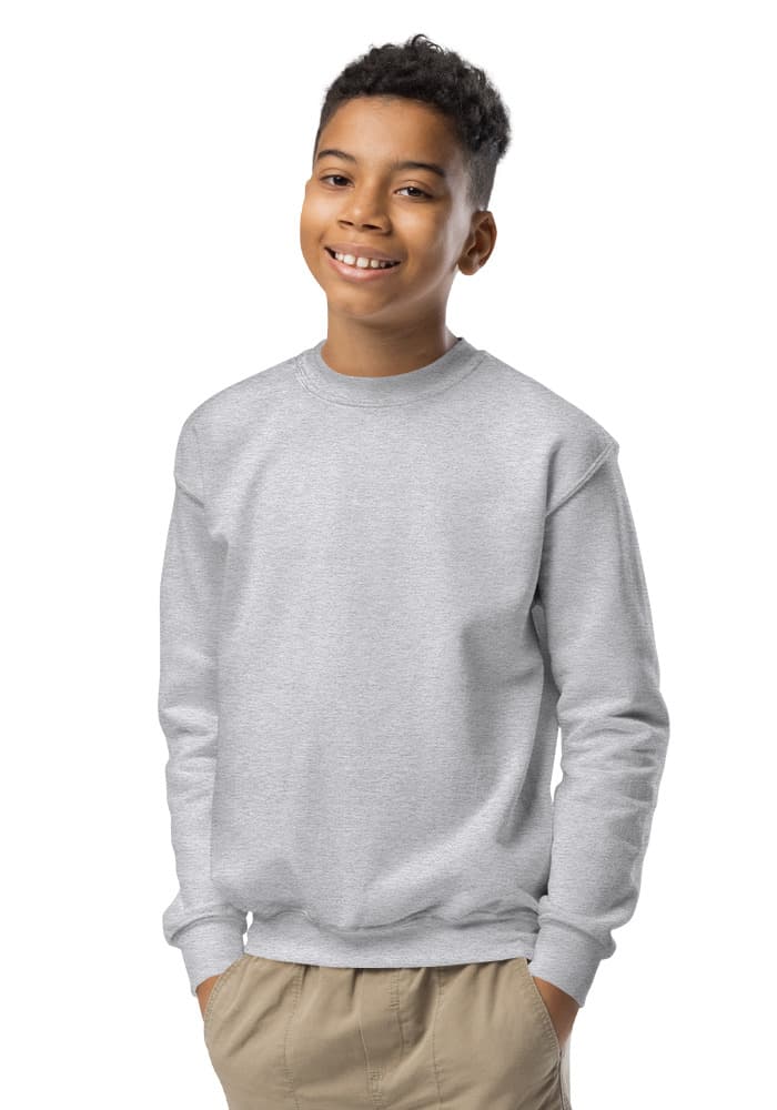 Youth Crew Neck Sweatshirt | Gildan 18000B – Sport Grey
