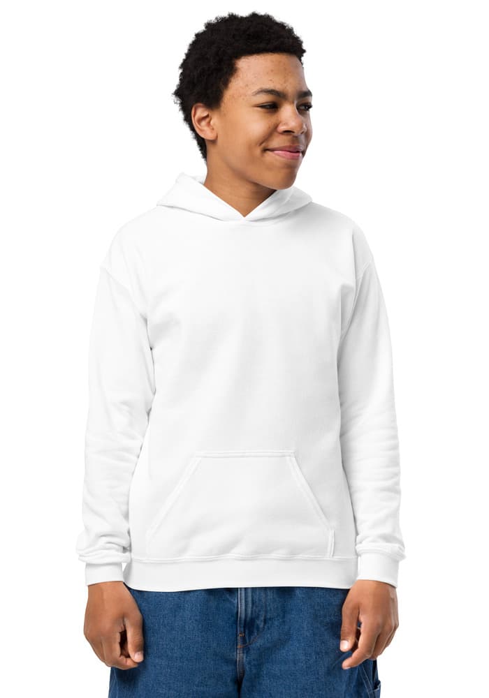 Youth Heavy Blend Hoodie | Gildan 18500B – White