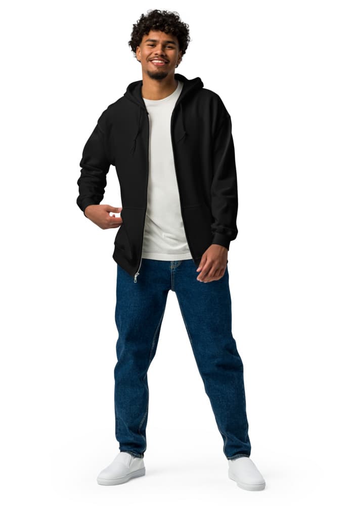 Unisex Heavy Blend Zip Hoodie | Gildan 18600 – Black