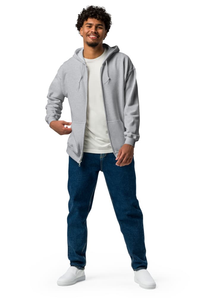 Unisex Heavy Blend Zip Hoodie | Gildan 18600 – Sport Grey