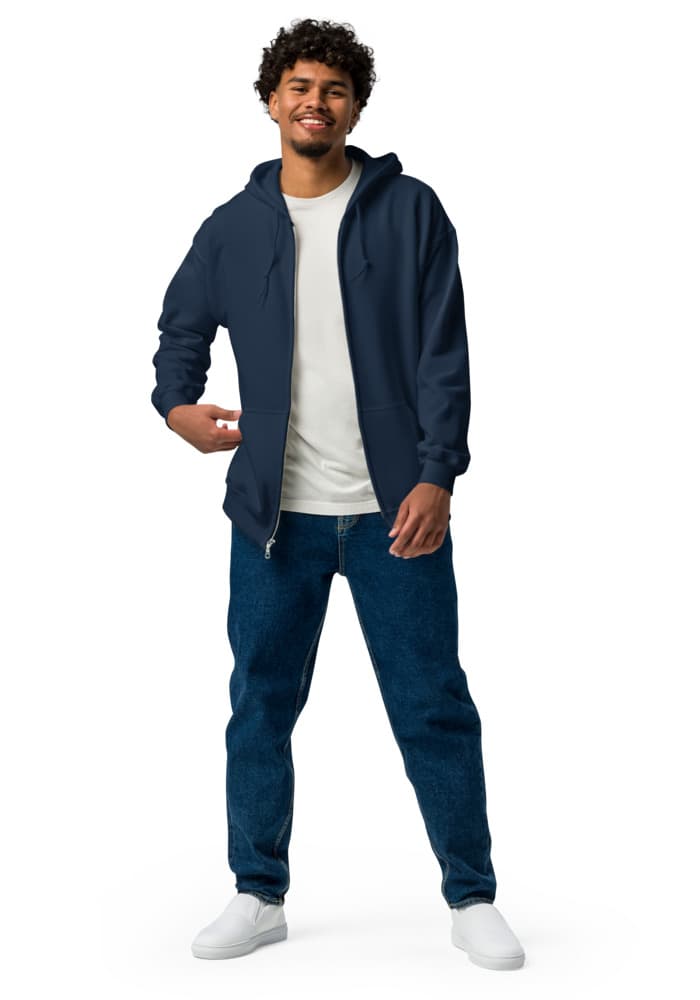 Unisex Heavy Blend Zip Hoodie | Gildan 18600 – Navy