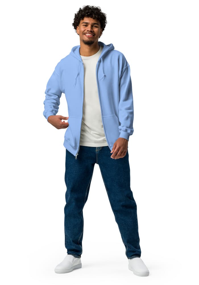 Unisex Heavy Blend Zip Hoodie | Gildan 18600 – Carolina Blue