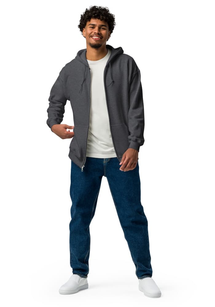 Unisex Heavy Blend Zip Hoodie | Gildan 18600 – Dark Heather