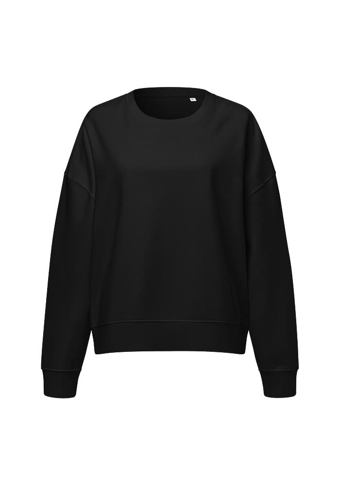 Women's Organic Crew Neck Stella Alma Sweatshirt | Stanley/Stella SASW036 – Black