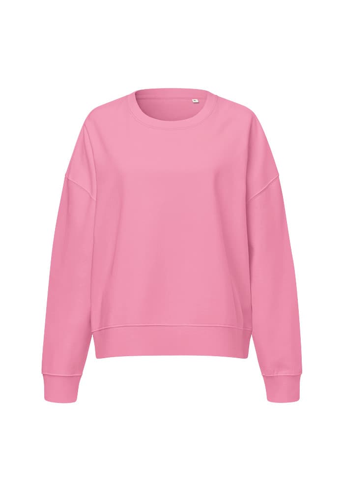 Women's Organic Crew Neck Stella Alma Sweatshirt | Stanley/Stella SASW036 – Bubble Pink