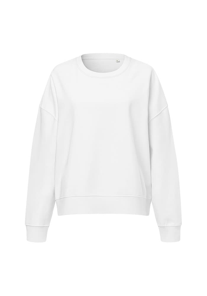 Women's Organic Crew Neck Stella Alma Sweatshirt | Stanley/Stella SASW036 – White