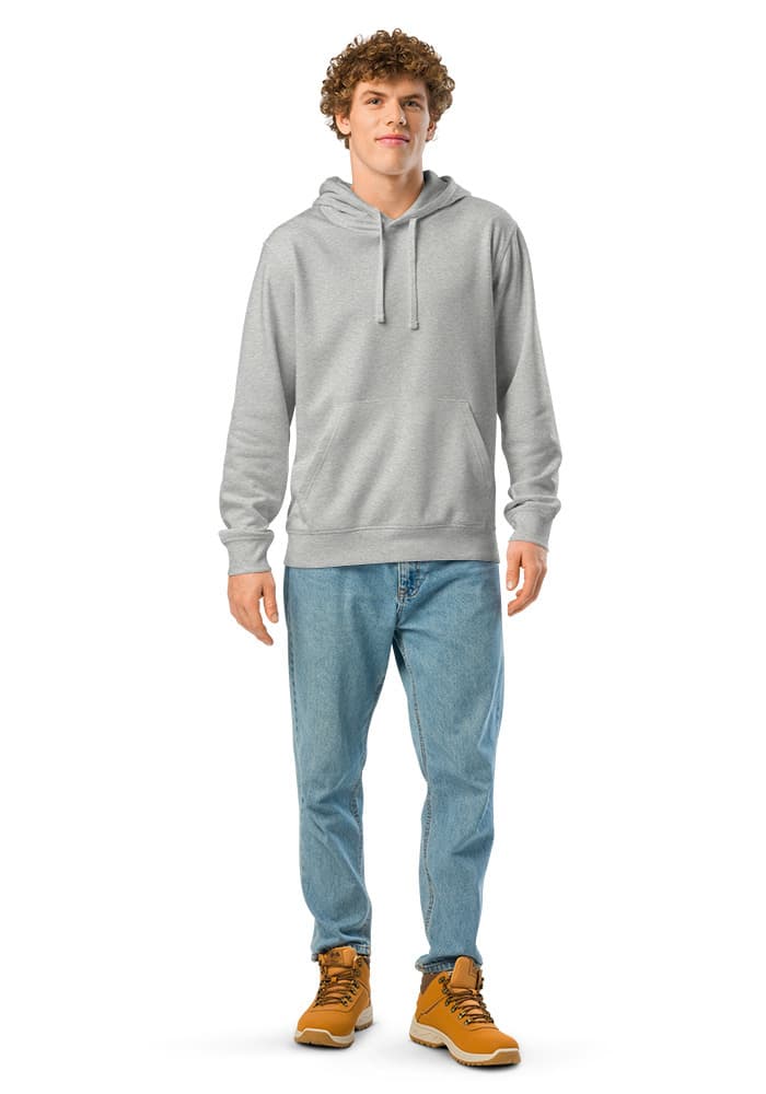 Unisex Organic Mid-Weight Drummer 2.0 Hoodie | Stanley/Stella SASU009 – Heather Grey