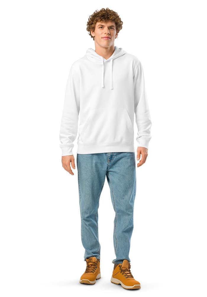 Unisex Organic Mid-Weight Drummer 2.0 Hoodie | Stanley/Stella SASU009 – White