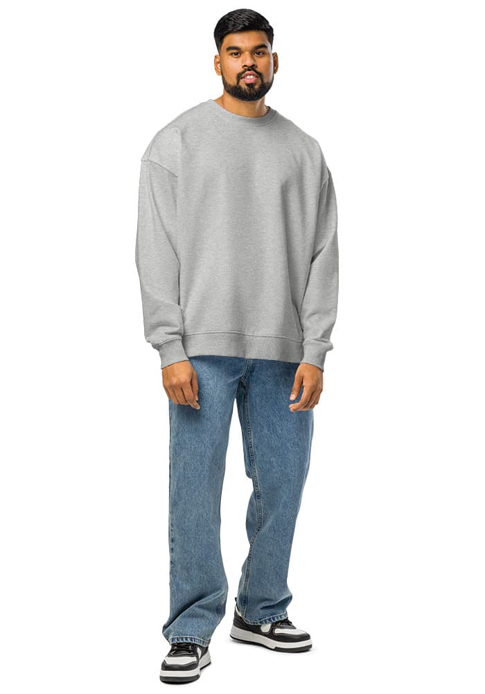 Unisex Organic Oversized Raddler 2.0 Sweatshirt | Stanley/Stella SASU025 – Heather Grey
