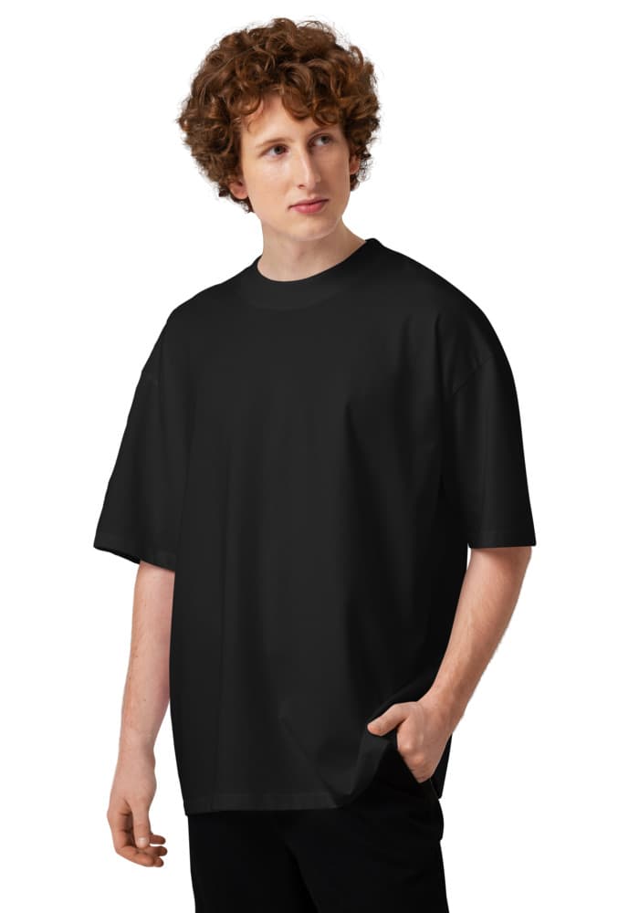 Unisex Organic Oversized High Neck Blaster 2.0 T-Shirt | Stanley/Stella SATU020 – Black