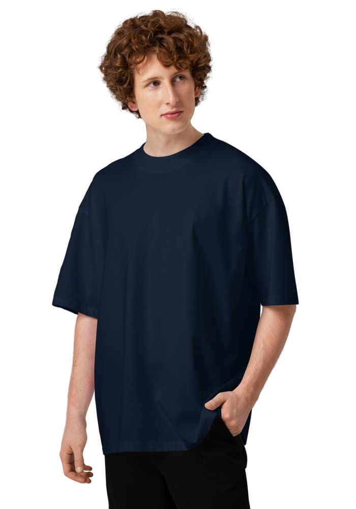 Unisex Organic Oversized High Neck Blaster 2.0 T-Shirt | Stanley/Stella SATU020 – French Navy