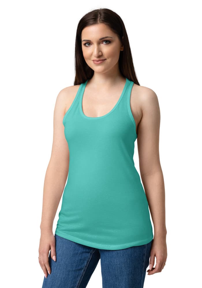 Women's Ideal Racerback Tank Top | Next Level 1533 – Tahiti Blue