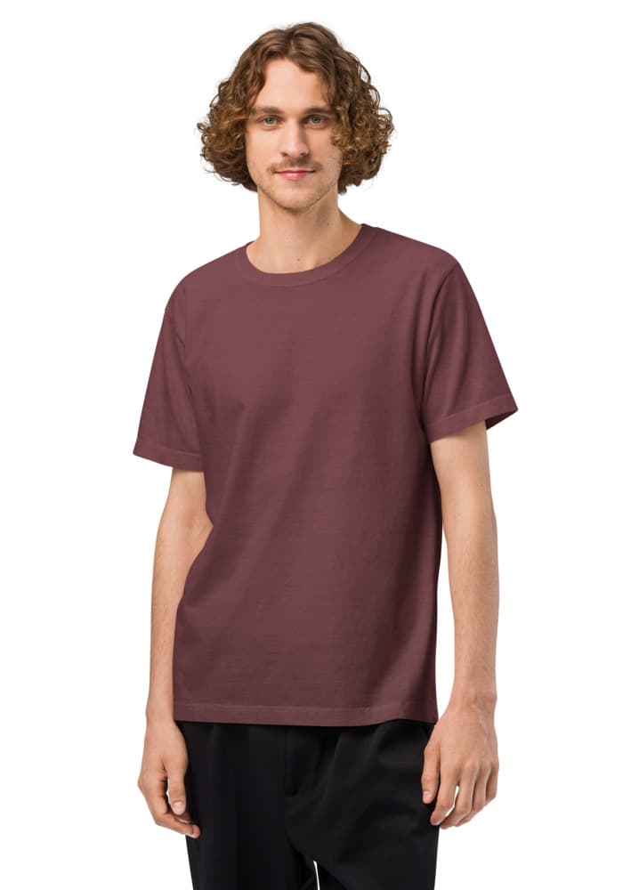 Unisex Oversized Garment-Dyed T-Shirt | Bella + Canvas 4810 – Washed Maroon