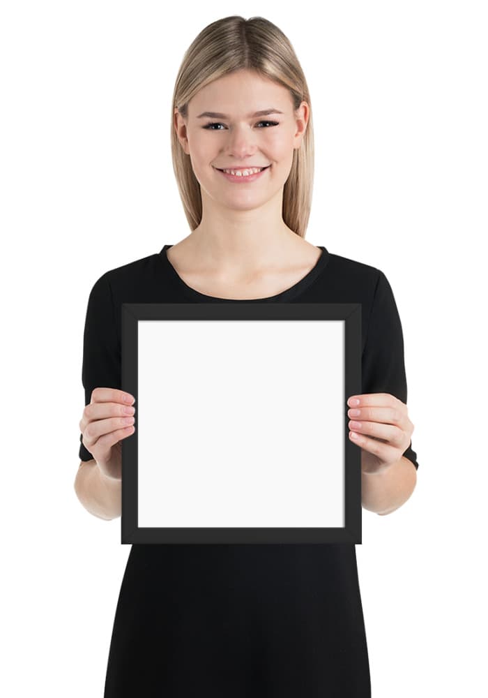 Premium Luster Photo Paper Framed Poster (in) – Black
